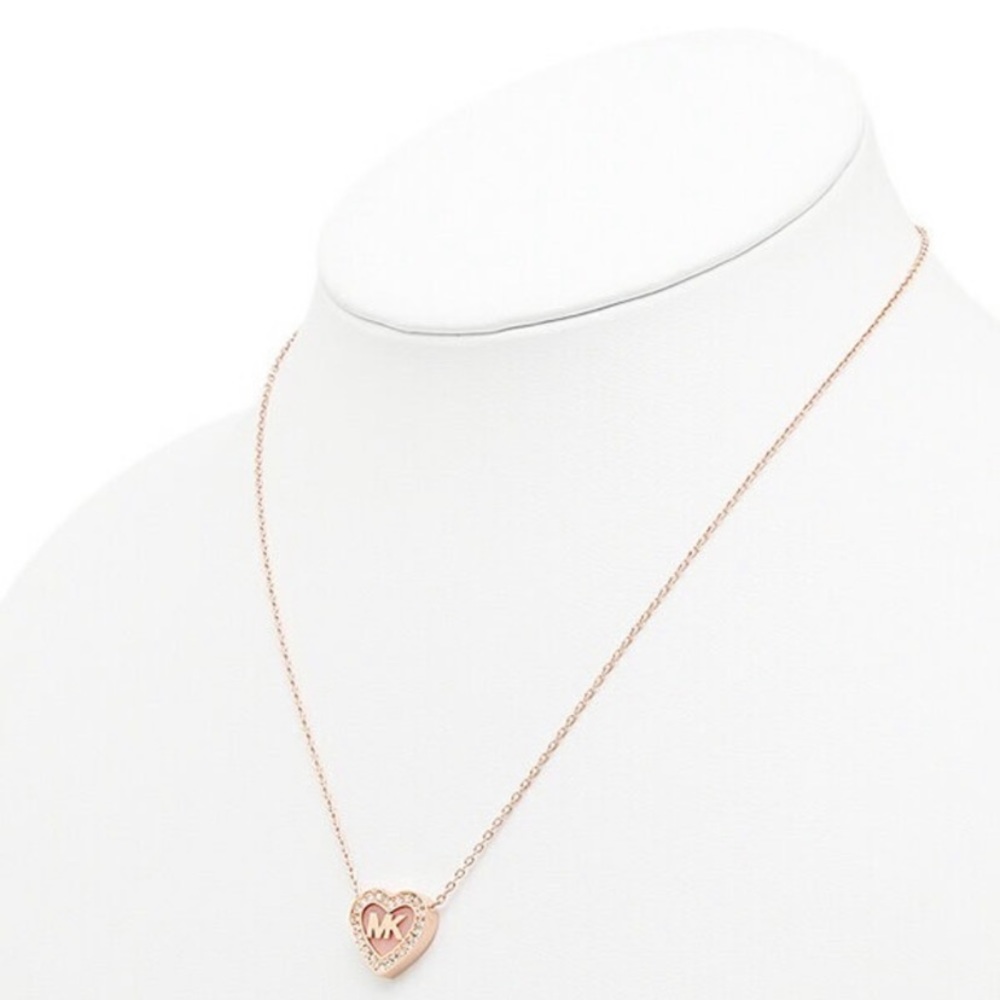 NWT authentic MK rose gold tone heart pendant - Picture 5 of 7